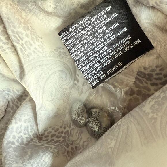 Guess Coat Wool Blend Shawl Collar Peacoat Double Breasted Womens S Preppy Y2K - Picture 9 of 13